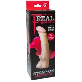 Телесная насадка REAL Standard с усиками на основании - 19 см. - LOVETOY (А-Полимер) - купить с доставкой в Волжском