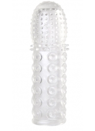 Прозрачная закрытая гелевая насадка - 13,5 см. - Toyfa Basic - в Волжском купить с доставкой