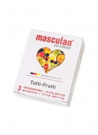 Жёлтые презервативы Masculan Ultra Tutti-Frutti с фруктовым ароматом - 3 шт. - Masculan - купить с доставкой в Волжском