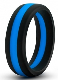 Черно-синее эрекционное кольцо Silicone Go Pro Cock Ring - Blush Novelties - в Волжском купить с доставкой