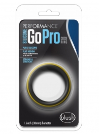 Черно-желтое силиконовое эрекционное кольцо Silicone Go Pro Cock Ring - Blush Novelties - в Волжском купить с доставкой