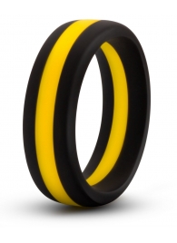 Черно-желтое силиконовое эрекционное кольцо Silicone Go Pro Cock Ring - Blush Novelties - в Волжском купить с доставкой