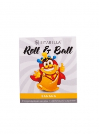 Стимулирующий презерватив-насадка Roll   Ball Banana - Sitabella - купить с доставкой в Волжском