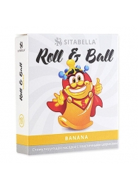 Стимулирующий презерватив-насадка Roll   Ball Banana - Sitabella - купить с доставкой в Волжском