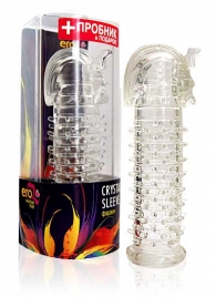 Закрытая прозрачная насадка на пенис Crystal Sleeve Faraon - 13,5 см. - Erowoman-Eroman - в Волжском купить с доставкой