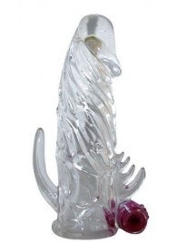 Закрытая прозрачная вибронасадка на пенис Crystal Sleeve Vibe - Erowoman-Eroman - в Волжском купить с доставкой