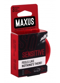 Ультратонкие презервативы в железном кейсе MAXUS Sensitive - 3 шт. - Maxus - купить с доставкой в Волжском