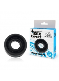 Чёрная силиконовая насадка на помпу размера M - Sex Expert - в Волжском купить с доставкой