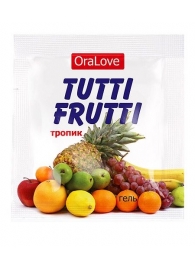 Пробник гель-смазки Tutti-frutti со вкусом тропических фруктов - 4 гр. - Биоритм - купить с доставкой в Волжском