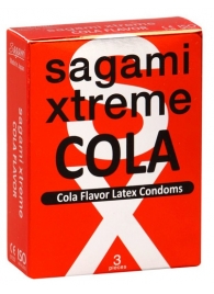 Ароматизированные презервативы Sagami Xtreme COLA - 3 шт. - Sagami - купить с доставкой в Волжском