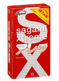 Утолщенные презервативы Sagami Xtreme Feel Long с точками - 10 шт. - Sagami - купить с доставкой в Волжском