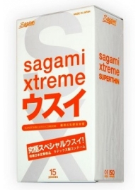 Ультратонкие презервативы Sagami Xtreme SUPERTHIN - 15 шт. - Sagami - купить с доставкой в Волжском