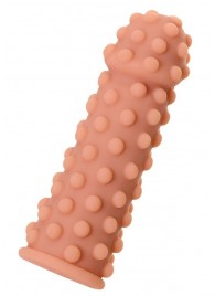 Телесная реалистичная насадка KOKOS Extreme Sleeve 02 с дополнительной стимуляцией - 12,7 см. - KOKOS - в Волжском купить с доставкой