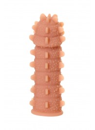 Телесная реалистичная насадка KOKOS Extreme Sleeve 04 с дополнительной стимуляцией - 12,7 см. - KOKOS - в Волжском купить с доставкой