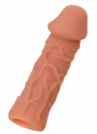 Телесная реалистичная насадка KOKOS Extreme Sleeve 05 с дополнительной стимуляцией - 12,7 см. - KOKOS - в Волжском купить с доставкой