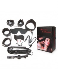 Большой игровой набор БДСМ: наручники, оковы, маска, кляп, плеть, ошейник с поводком, верёвка, зажимы для сосков - Notabu - купить с доставкой в Волжском