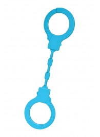 Голубые силиконовые наручники A-Toys без ключа - A-toys - купить с доставкой в Волжском