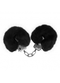 Черные меховые наручники Love с ключиками - Baile - купить с доставкой в Волжском