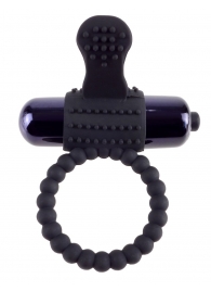 Черное эрекционное виброкольцо Vibrating Silicone Super Ring - Pipedream - в Волжском купить с доставкой