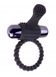 Черное эрекционное виброкольцо Vibrating Silicone Super Ring - Pipedream - в Волжском купить с доставкой