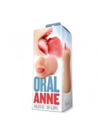 Телесный мастурбатор-ротик с язычком Oral Anne - Blush Novelties - в Волжском купить с доставкой