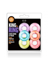 Набор из 6 эрекционных колец King of the Ring - Blush Novelties - в Волжском купить с доставкой