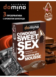Презервативы для орального секса DOMINO Sweet Sex с ароматом шоколадного мусса - 3 шт. - Domino - купить с доставкой в Волжском