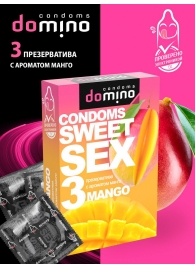 Презервативы для орального секса DOMINO Sweet Sex с ароматом манго - 3 шт. - Domino - купить с доставкой в Волжском