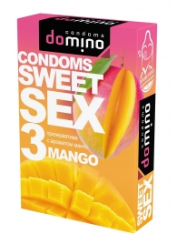 Презервативы для орального секса DOMINO Sweet Sex с ароматом манго - 3 шт. - Domino - купить с доставкой в Волжском