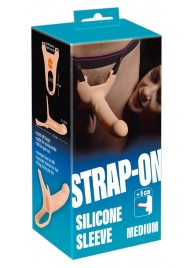 Силиконовый полый страпон на ремнях Silicone Strap-on - 16 см. - Orion - купить с доставкой в Волжском