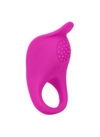 Ярко-розовое эрекционное виброкольцо Silicone Rechargeable Teasing Enhancer - California Exotic Novelties - в Волжском купить с доставкой