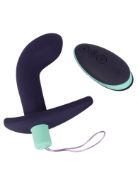 Темно-фиолетовый вибростимулятор простаты с пультом ДУ Remote Controlled Prostate Plug - Orion - в Волжском купить с доставкой