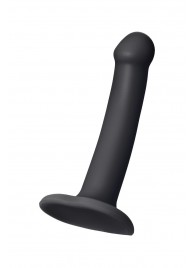 Черный фаллос на присоске Silicone Bendable Dildo S - 17 см. - Strap-on-me - купить с доставкой в Волжском