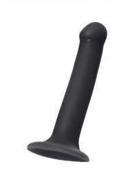 Черный фаллос на присоске Silicone Bendable Dildo M - 18 см. - Strap-on-me - купить с доставкой в Волжском