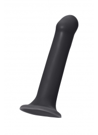 Черный фаллос на присоске Silicone Bendable Dildo L - 19 см. - Strap-on-me - купить с доставкой в Волжском