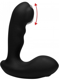 Черный стимулятор простаты Alpha-Pro 7X P-Milker Silicone Prostate Stimulator with Milking Bead - XR Brands - в Волжском купить с доставкой