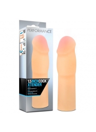 Телесная насадка-удлинитель на пенис PERFORMANCE 1.5INCH COCK XTENDER - 16 см. - Blush Novelties - в Волжском купить с доставкой