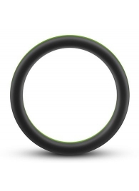 Черно-зеленое эрекционное кольцо Silicone Go Pro Cock Ring - Blush Novelties - в Волжском купить с доставкой