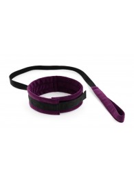 Фиолетово-черный ошейник My Rules с поводком - БДСМ Арсенал - купить с доставкой в Волжском