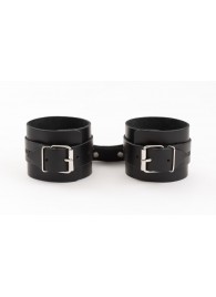 Черные кожаные наручники Ladys Arsenal - БДСМ Арсенал - купить с доставкой в Волжском