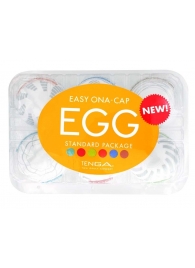 Набор из 6 мастурбаторов Tenga EGG Easy Beat с различным рельефом - Tenga - в Волжском купить с доставкой