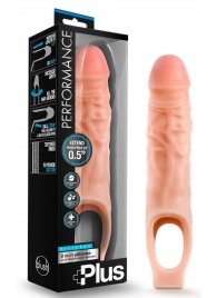 Телесный реалистичный фаллоудлинитель 9 Inch Silicone Cock Sheath Penis Extender - 22,86 см. - Blush Novelties - в Волжском купить с доставкой
