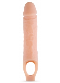 Телесный реалистичный фаллоудлинитель 10 Inch Silicone Cock Sheath Penis Extender - 25,4 см. - Blush Novelties - в Волжском купить с доставкой