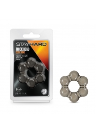 Дымчатое эрекционное кольцо Stay Hard Thick Bead Cock Ring - Blush Novelties - в Волжском купить с доставкой