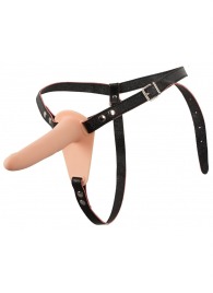 Телесный поясной страпон с вибрацией Vibrating Strap-On - 15,7 см. - Orion - купить с доставкой в Волжском