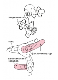 Черный пояс для женщин BEST SELECT с 3 насадками - LOVETOY (А-Полимер) - купить с доставкой в Волжском