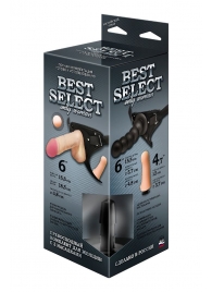 Черный пояс для женщин BEST SELECT с 3 насадками - LOVETOY (А-Полимер) - купить с доставкой в Волжском