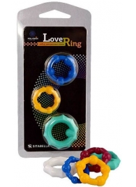 Набор из 3 цветных эрекционных колец Love Ring - Sitabella - в Волжском купить с доставкой