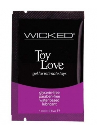 Лубрикант на водной основе для использования с игрушками WICKED Toy Love - 3 мл. - Wicked - купить с доставкой в Волжском