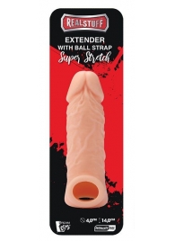 Телесная насадка EXTENDER WITH BALL STRAP 5.5 - 14 см. - Dream Toys - в Волжском купить с доставкой